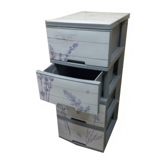 Комод Пластиковий Аліана Лаванда Сірий