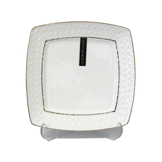 Тарілка фарфорова 16 см квадратна Снігова королева Interos 6,5/222816-A біла