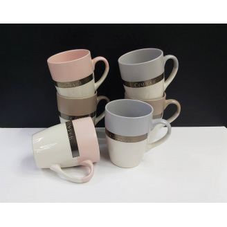 Набор кружек Interos Кофе MIX 340 мл 6 шт ТЕХ.УПАК. KW 142