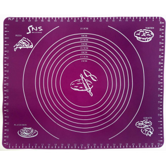Силиконовый коврик 50 х 40 см с разметкой фиолетовый SnS