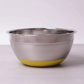 Миска Kamille d-22 x 10 см из нержавеющей стали с силиконовым дном КМ-4348