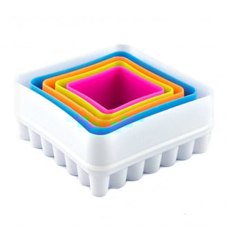 Вирубка для тіста та мастики Квадрат набір 5 шт