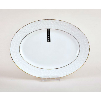 Блюдо фарфоровое овальное 35,5 см Снежная Королева Interos 223136-A