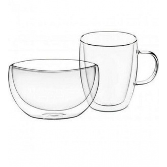 Набор для завтрака (чашка и пиала) с двойными стенками Ringel RG-0002/500/300