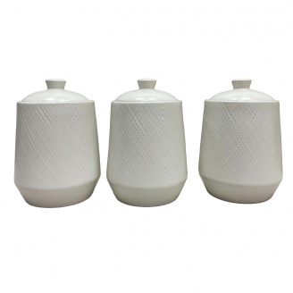 Набор керамических емкостей 3 шт Maestro MR-20002-03 White