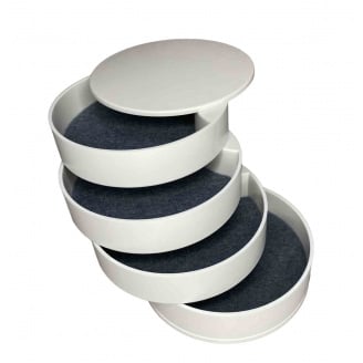 Скринька для зберігання ювелірних виробів білий 4 відділення A-PLUS 546687