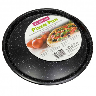 Форма для запікання піци Kamille D29 х 2 см із вуглецевої сталі КМ-6016М чорний