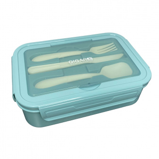 Ланч-бокс зі столовими приладами A-PLUS 2220 PB блакитний