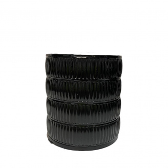 Скринька для зберігання ювелірних виробів та біжутерії 4 відділення Dunya Plastik 07416 чорна