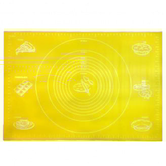Силіконовий килимок Ytech 65 х 45 см жовтий для розкочування тіста