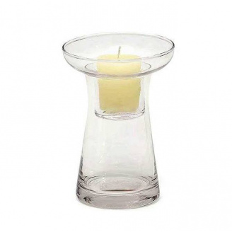 Свічник скляний зі знімною склянкою для декорування 14,5 см Bona Di 527-С13