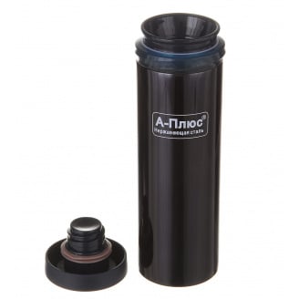 Термос из нержавеющей стали черный 350 мл A-Plus 1775