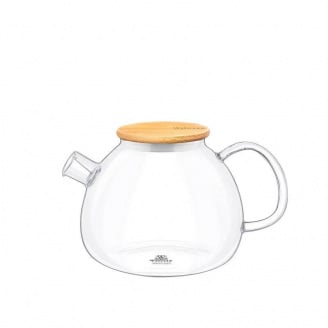 Чайник-заварник Wilmax Thermo 1000 мл с фильтром-спираль и бамбуковой крышкой 888823/A WL