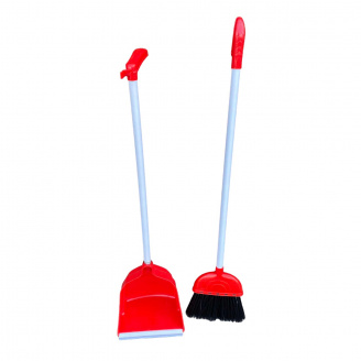 Совок зі щіткою Stenson червоний з білим 419 Y