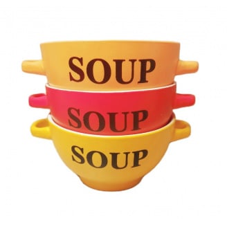 Набор бульонниц-пиал с ручками 650 мл 6 шт керамика SOUP SNT 20338