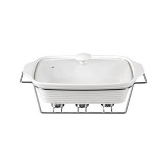 Марміт Kamille Food Warmer керамічний 2,4л d 33 см з підігрівом KM-6403 прямокутний