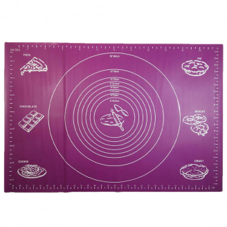 Силиконовый коврик Ytech 65 х 45 см фиолетовый для раскатки теста