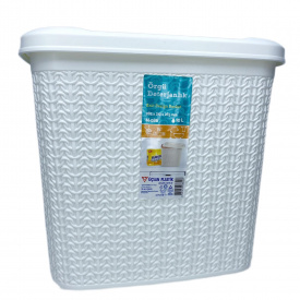 Кошик для порошку 10 л 28,5*21*26,5 см Uscan Plastik M-086 білий