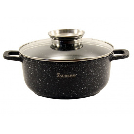 Каструля алюмінієва з мармуровим покриттям 5.5л Zauberg ZB-0326-BL