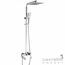 Душевая стойка с смесителем для ванны Qtap Swan Cascada QTSWA111CRM45566 хром