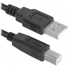 Кабель Defender USB04-17 USB2.0 AM-BM 5 м Черный (83765) (6358271)