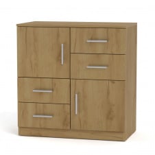 Комод-2+4 Компаніт дсп дуб-крафт-золотий