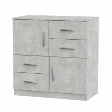 Комод-2+4 Компаніт дсп сірого кольору ательє-бетон