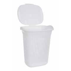 Корзина для белья VIOLET HOUSE WHITE Виолетта 59х37х48 см 65 л Белый (6481508) Костопіль