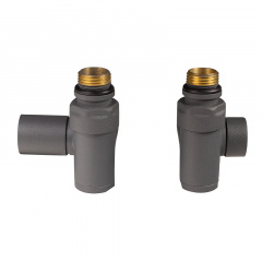 Комплект дизайн кранів під ТЕН Ideale 1/2”x1/2” антрацит Бориспіль