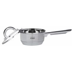 Ковш с крышкой Bravo Chef 14 см 1.15 л Хром (6720872) Кам'янка-Дніпровська
