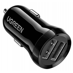 Автомобильное зарядное устройство Ugreen ED018 24W 2xUSB Car Charger Black (6689291) Суми