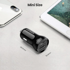 Автомобильное зарядное устройство Ugreen ED018 24W 2xUSB Car Charger Black (6689291) Суми