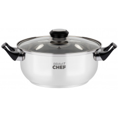 Каструля BRAVO CHEF 18 см 1.6 л з бакелітовими ручками (6811077) Чернігів