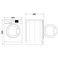 Стиральная машина автоматическая Whirlpool FFB 10469 BV UA (6857177) Ровно