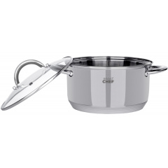 Кастрюля с крышкой Bravo Chef 20 см 3.6 л Хром (6720869) Мукачево