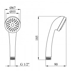 Лейка для душа HydroTherm HY-111 Ворожба