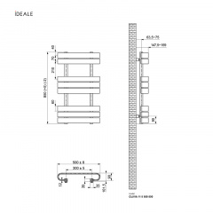 Полотенцесушитель Ideale Olivia 11 8/850/500 синий Ровно