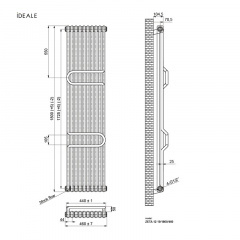 Радиатор с полками Ideale Zeta 12 10/1800/460 антрацит Михайловка