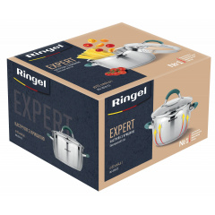 Кастрюля RINGEL Expert 22 см 4.6л Хром (6723693) Киев