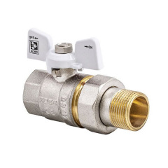 Кран із американкою 1" (KOER KR.227.W) білий (KR0098) Херсон