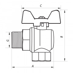 Кран шаровый 1/2" ГШБ (NF.741) NOLF (NF2967) Киев