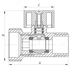 Кран триходовий 1/2Mx3/4Mx1/2F KOER KR.515 (KR0103) Чернівці