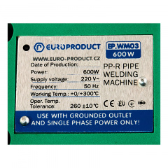 Паяльник для труб PPR Europroduct EP.WM03 (плоские насадки) 20/32mm (EP6093) Киев