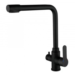 Змішувач для кухні Zerix DAX-021 Black з вих. для питної води (нерж. сталь) (ZX4825) Київ