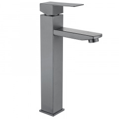 Змішувач для умивальника Mixxus KUB-001-High graphite із нерж. сталі SUS304 (MI6094) Київ