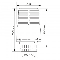 Термоголовка с выносным датчиком M30x1.5 KOER KR.1332 (KR2678) Львов