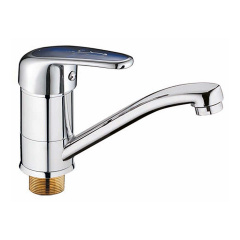 Смеситель для кухни HAIBA MAGIC 555 15 см с синей ручкой (HB0672) Никополь