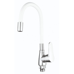 Смеситель для кухни Mixxus Elvis 014 Nut Refl White без подводки MI6309 Луцк
