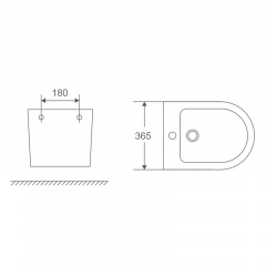 Біде підвісне Mixxus Premium Bevel-0501 515x360x345mm (MP6475) Балаклія