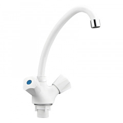 Смеситель для кухни PLAMIX Omega-271 White (PM0610) Балаклея
